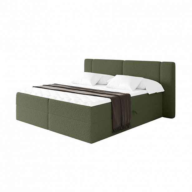 ALTDECOR POSTEL boxspring s matrací H4 - EVON - 140x200 cm Zelená