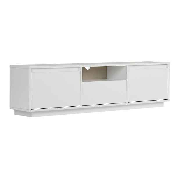 Bílý TV stolek 160x42x30 cm Sentinel – Kalune Design