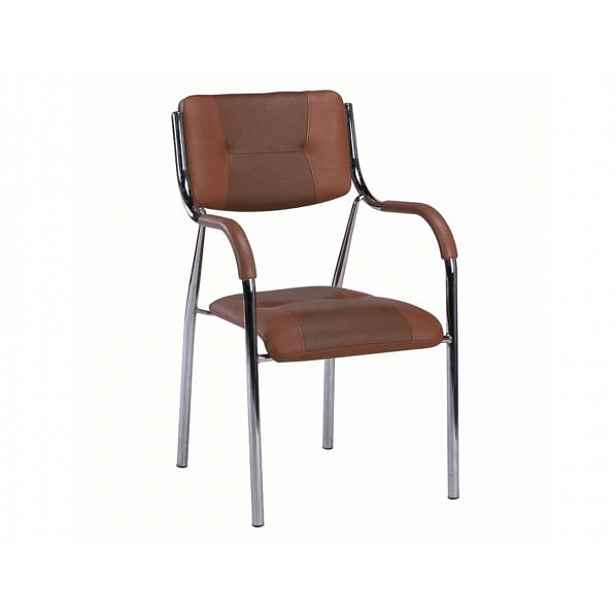 Stohovatelná židle, hnědá, ILHAM - 52x55x85 cm