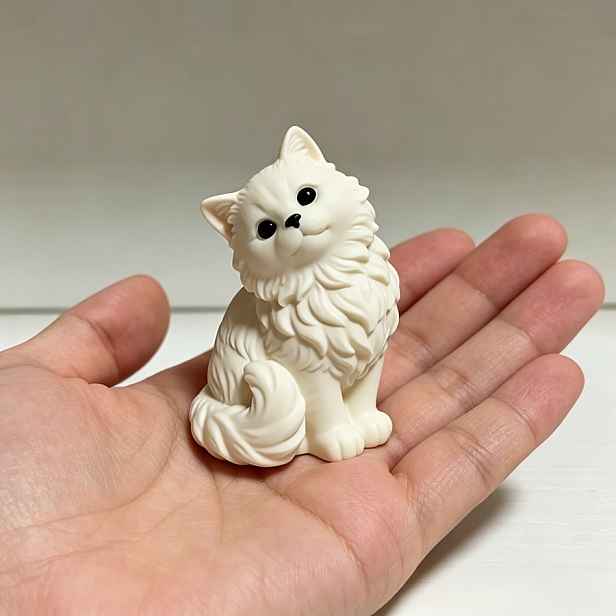 TEMU Roztomilá soška perské kočky, mini figurka kočky, ozdoba v stylu Ins, dárek na stůl pro nejlepší kamarádku, malá položka