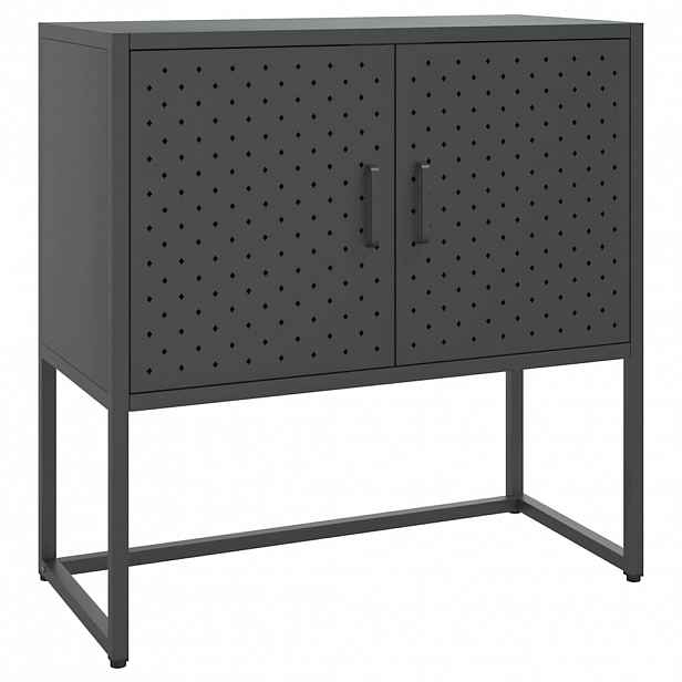 vidaXL Příborník antracitový 75 x 35 x 75 cm ocel