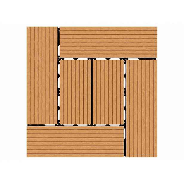 WPC dlaždice LEGI STYLE 30 x 30 cm, teak
