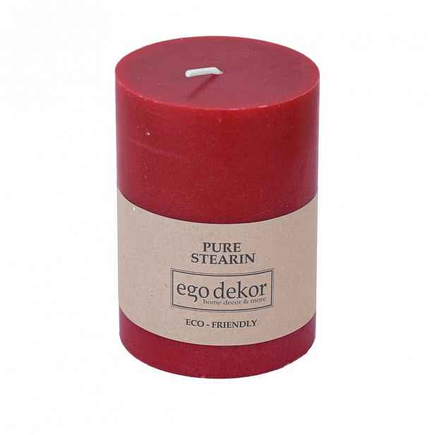 Červená svíčka Baltic Candles Eco, výška 10 cm