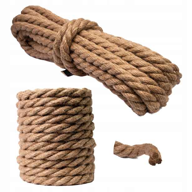 Jutové lano Kotarbau 12 mm x 30 m. Dekorativní, námořnické, zahradní!