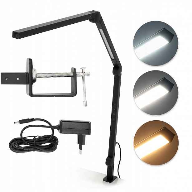 Led stolní lampa 20W Šroubovací Kreslící 3CCT 20W Pohyblivá