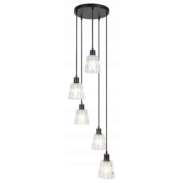 Závěsná lampa E27 5x40W černá 5334 Jarina Rabalux