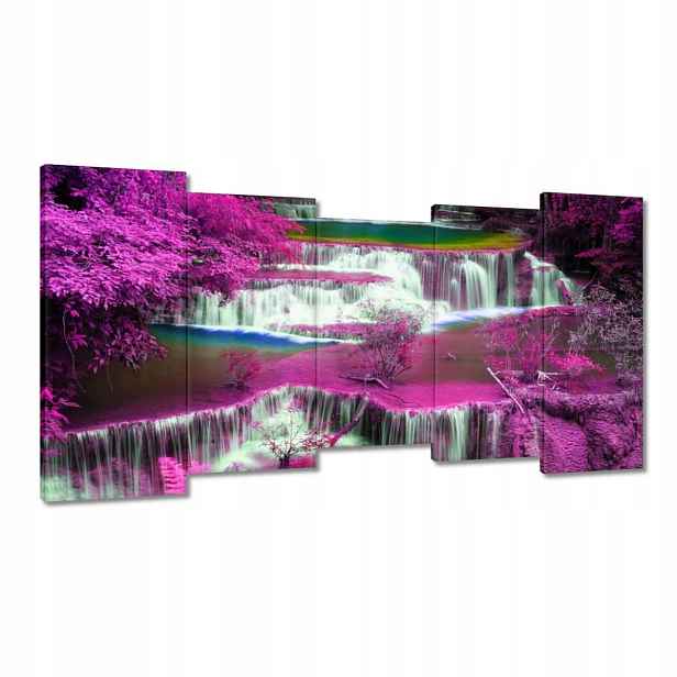 Obrazy 150x80 Fialový vodopád