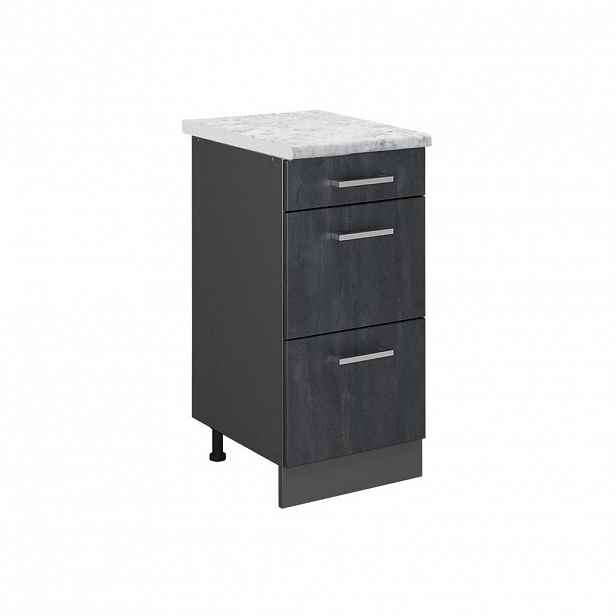 Vicco SPODNÍ SKŘÍŇKA KUCHYŇSKÉ LINKY R-Line Černý beton 40 cm PD Mramor