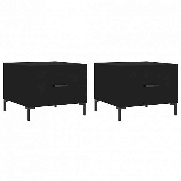 vidaXL Konferenční stolky 2 ks černé 50 x 50 x 40 cm kompozitní dřevo