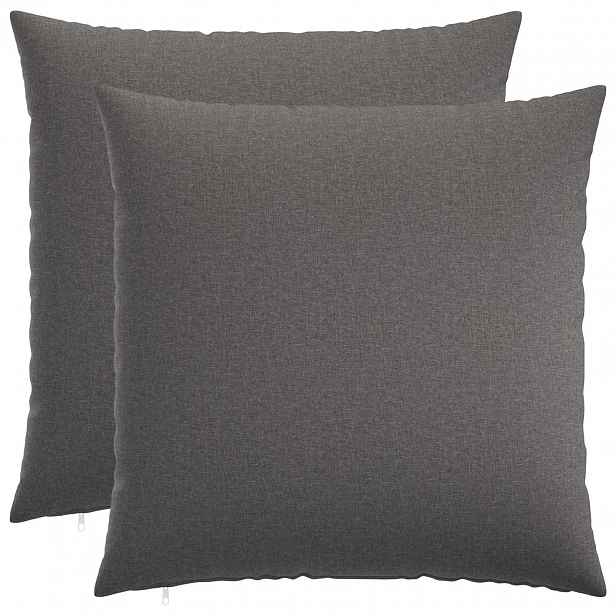 vidaXL Povlak na polštář 2 ks HEERLEN Světle šedá 80 x 80 cm Textil
