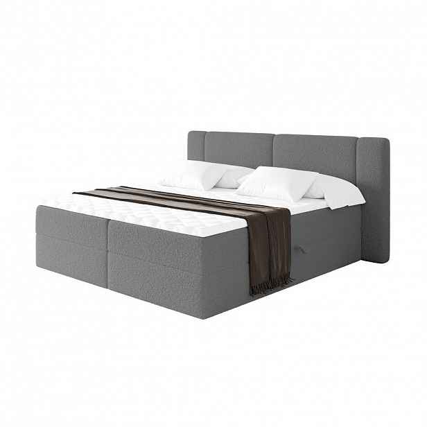 ALTDECOR POSTEL boxspring s matrací H4 - EVON - 160x200 cm Šedá