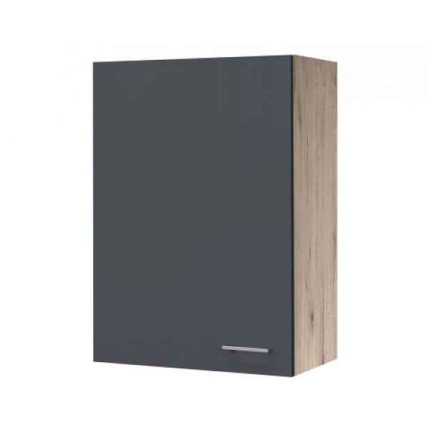 Horní kuchyňská skříňka Tiago H60-89,  dub san remo/šedá, šířka 60 cm
