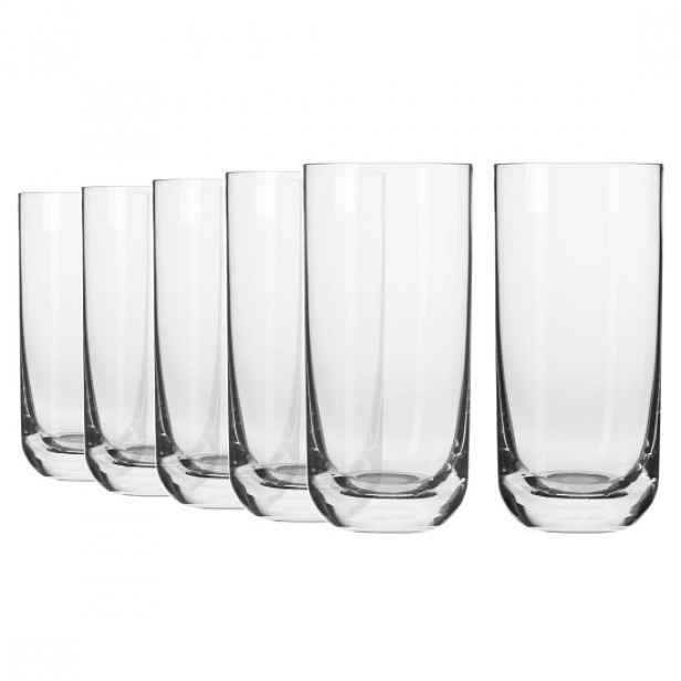 6dílná sada sklenic "long drink", krystalické sklo, 360ml, "Glamour" -