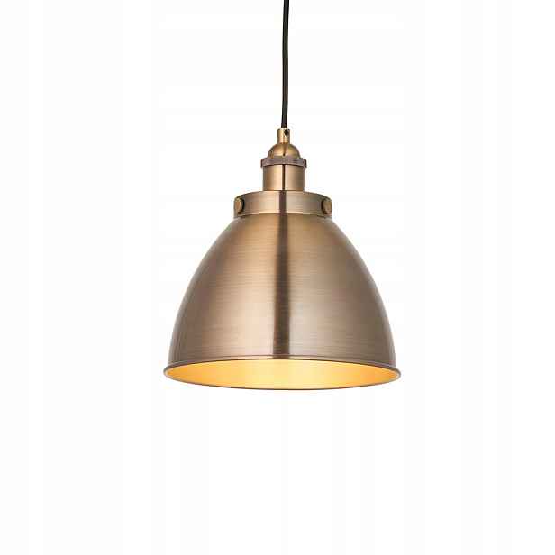Endon franklin industriální závěsná lampa Ø24 cm starožitná mosaz 1xE27 10W