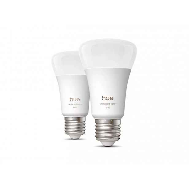 Philips Hue White and Color Ambiance - Chytrá LED žárovka E27, 810 lm, 2 ks 929003853405