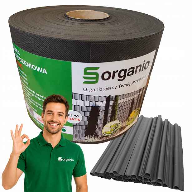 Stínící panelové pásy Antracit 19,3 cm x 98 m klipy – kryty pro panely Organio