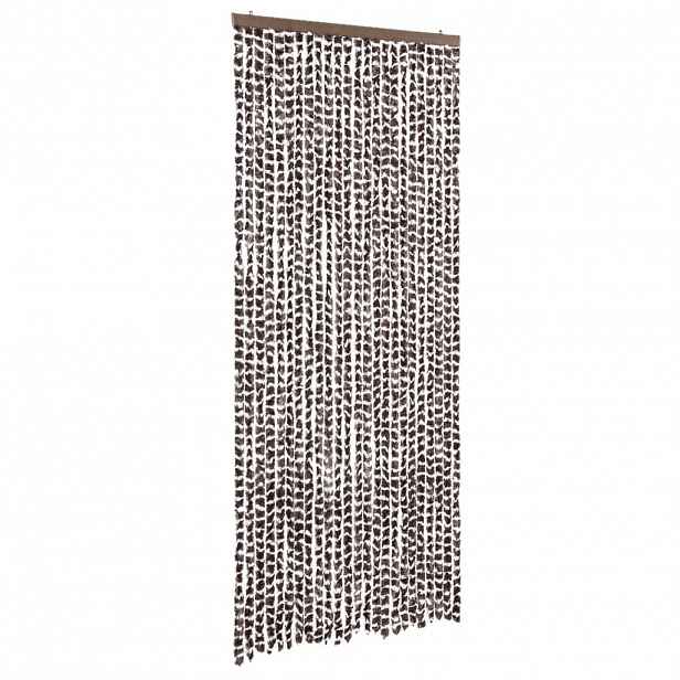 vidaXL Závěs proti hmyzu hnědý a bílý 100 x 200 cm žinylka