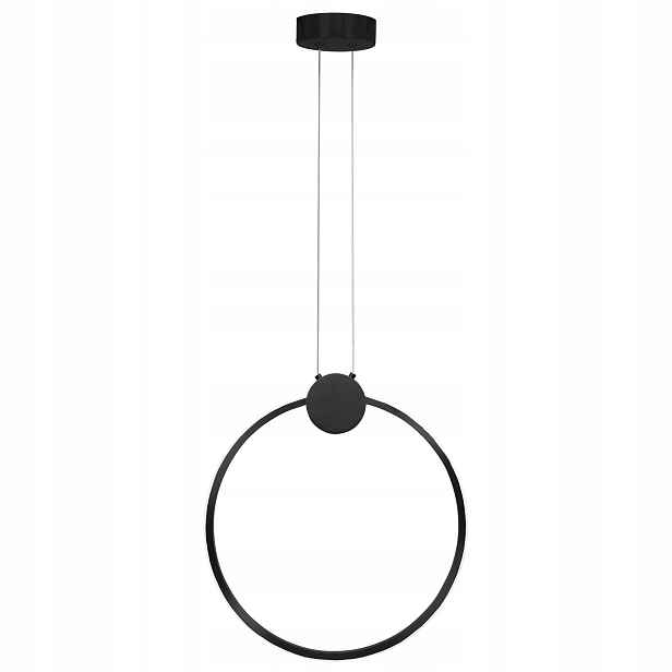 Závěsná lampa Černá Matná Led Kruh Ring Stylová 40 cm APP1395
