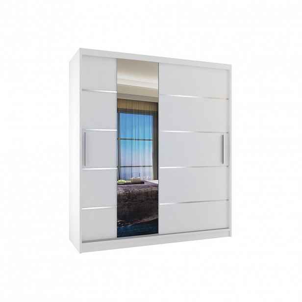 B BELINI GROUP POSUVNÁ SKŘÍŇ Verona MBP, Bílá Mat, 133 cm, se zrcadlem