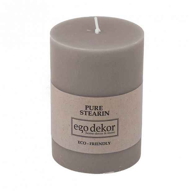 Béžově hnědá svíčka Baltic Candles Eco, výška 10 cm