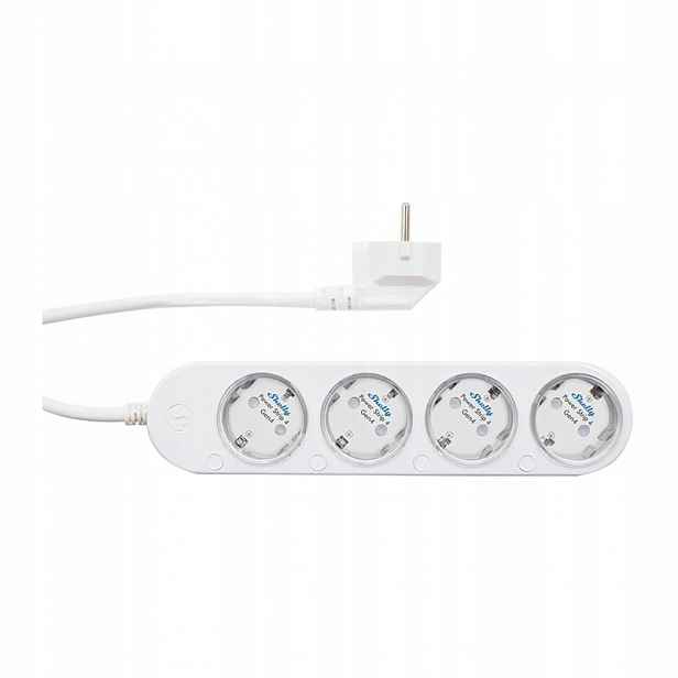 Inteligentní Zásuvková lišta 12A Shelly Power Strip 4 Gen4 Zigbee/Matter