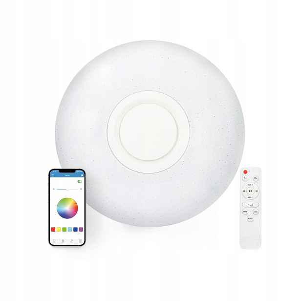 Ksix Rainbow Led stropní svítidlo, reproduktor, 40cm, 30W