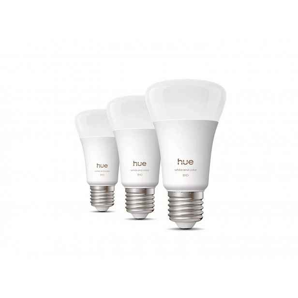 Philips Hue White and Color Ambiance - Chytrá LED žárovka E27, 810 lm, 3 ks 929003853406
