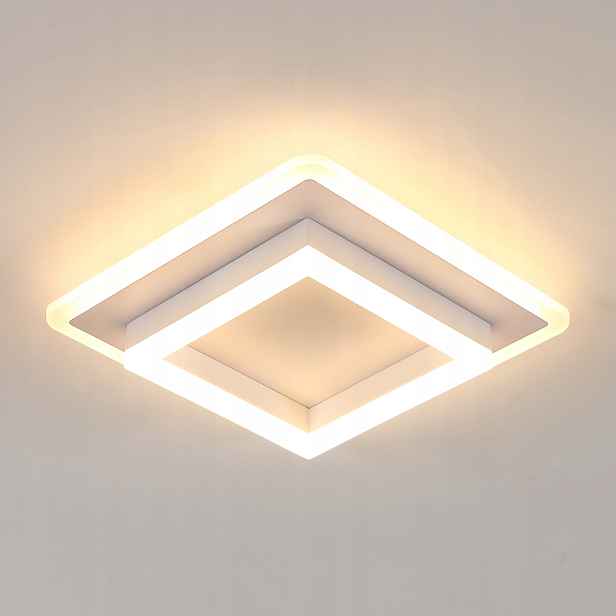 Stropní svítidlo Led čtvercové přisazené bílé moderní 30W 3000K