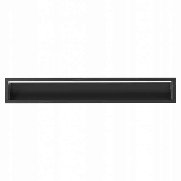 Ventilační Mřížka Krbová Luft 12X80 cm 45° Kovová Černá Do Krbu