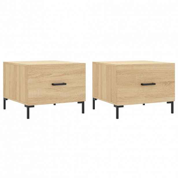 vidaXL Konferenční stolky 2 ks dub sonoma 50x50x40 cm kompozitní dřevo