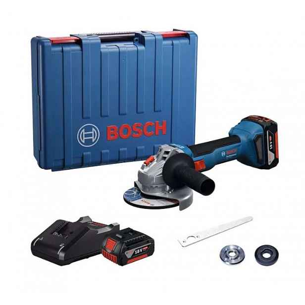 Bosch - 18V AKU úhlová bruska 125 mm, 2x aku 4,0 Ah GBA, nabíječka 06019N9020