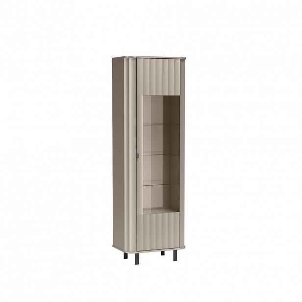 MASSENO VITRÍNA MODERNO 65,3/200/40,5 cm Odstíny béžové