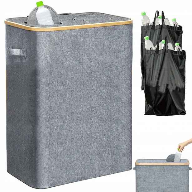 Nádoby na recyklaci lahví 160L Koš na tříděný odpad se 2 sáčky