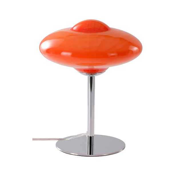 Oranžová/v leskle stříbrné barvě skleněná stolní lampa (výška 28 cm) Yenka – Jotex