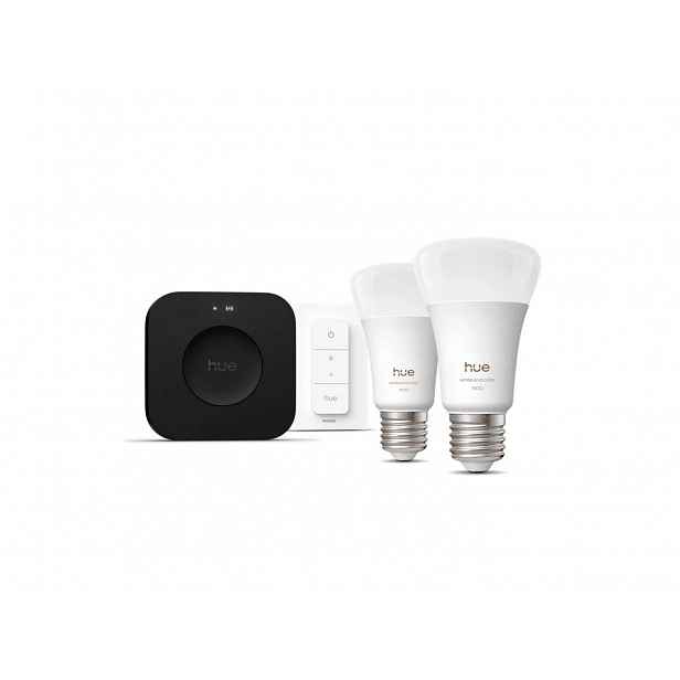 Philips Hue - Chytrá sada se 2 žárovkami, můstkem Bridge Pro a ovladačem 929003853505