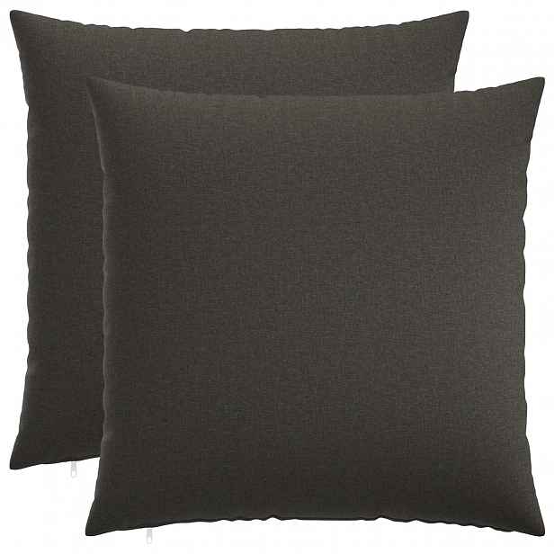 vidaXL Povlak na polštář 2 ks HEERLEN Tmavě šedá 80 x 80 cm Textil