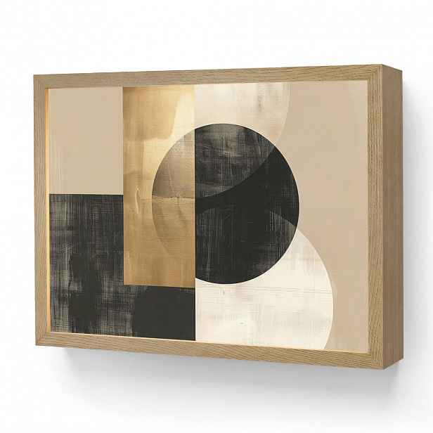 OnlyWow NÁSTĚNNÁ LAMPA S AKUMULÁTOREM Abstraktní - Moderní - Černá - Zlatá 40x30 cm