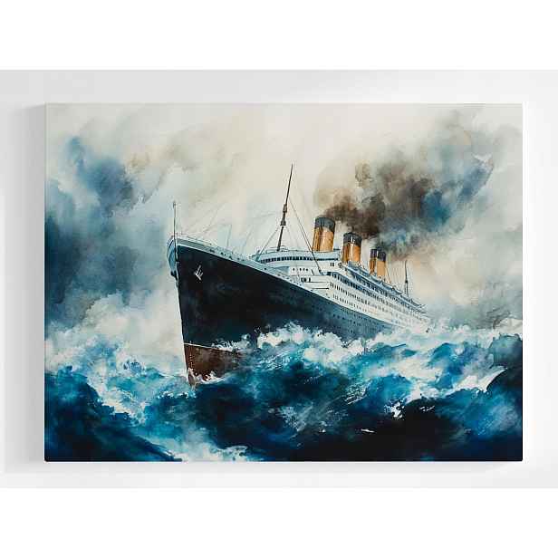 Plakát Voda Loď Liniovec Transatlantyk Titanic 100x75