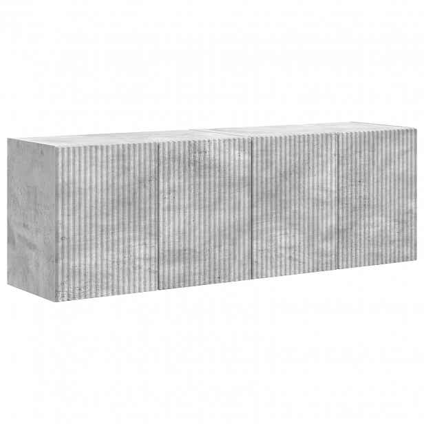 vidaXL TV wall cabinet 2 ks Betonově šedá Kompozitní dřevo
