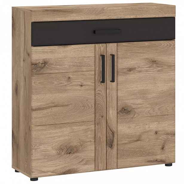 Komoda Grano GRNGK1 2D1S dub viking/pvc dub viking/pvc šedý vesmír