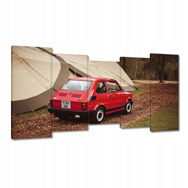 Obrazy 150x80 Červený malý Fiat 126p