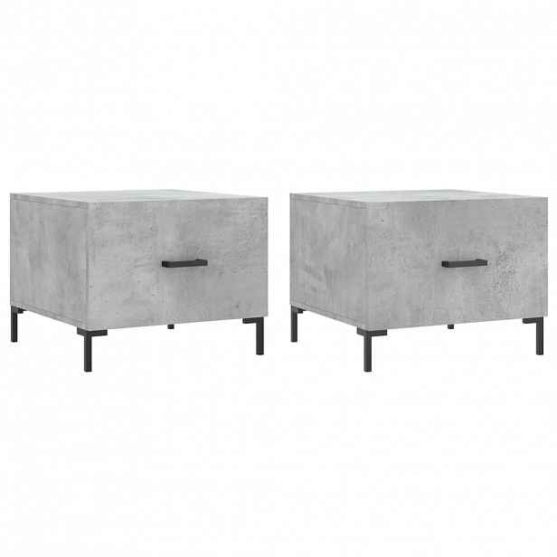 vidaXL Konferenční stolky 2 ks betonově šedé 50 x 50 x 40 cm kompozit