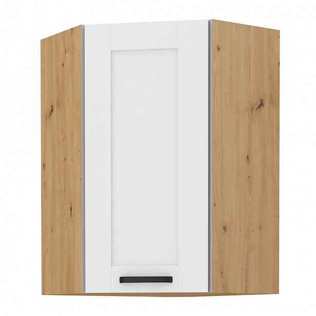 Horní skříňka rohová LULA 58x58 GN-90 1F Tempo Kondela Dub artisan / bílá