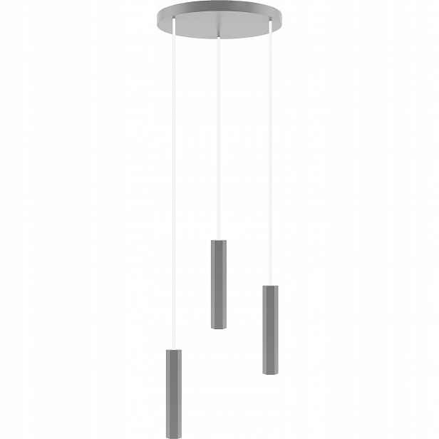 Šedá Závěsná Lampa Stropní Svítidlo Tříplamenná Lampa