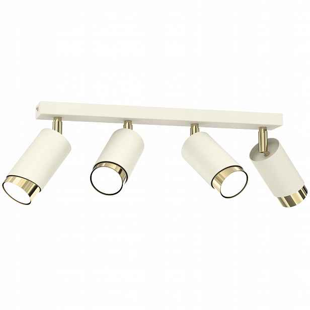 Stropní Svítidlo Béžová Stropní Svítidlo 4-bodová Tuby Zlatá GU10 Led Spot Kašmír