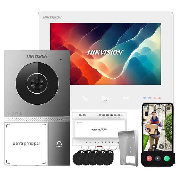 Videodomofonová Sada DS-KIS705EY Hikvision 2-WIRE Hd Čtečka Mifare