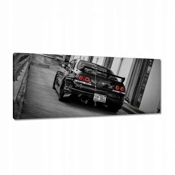 Hodiny 100x40 Černé Nissan Gtr