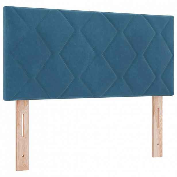 vidaXL Čelo postele Tmavě modrá 90 cm samet