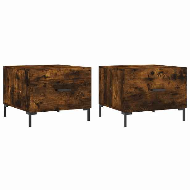 vidaXL Konferenční stolky 2 ks kouřový dub 50x50x40cm kompozitní dřevo