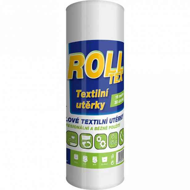 Rolltex textilní utěrky 15m, 38 útržků